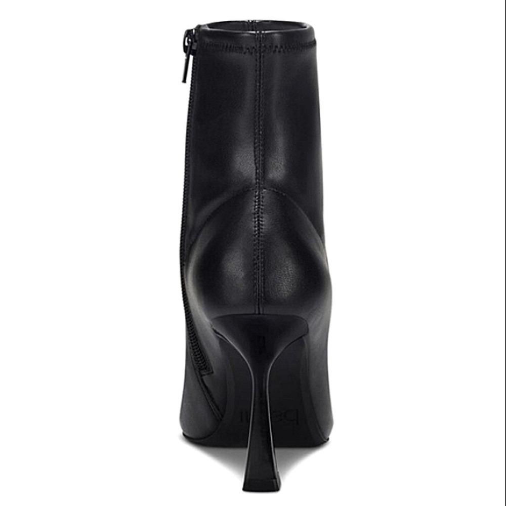 New w/Box Bar III Olevia Black Faux Leather Side-Zip Pointy-Toe Ankle Dress Boot - Picture 4 of 6